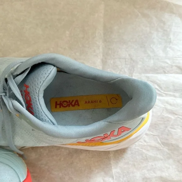 Hoka Men’s One One Hoka Arahi 6 Summer Song Mountain Spring 1123194 Size 10.5 W - Picture 7 of 8